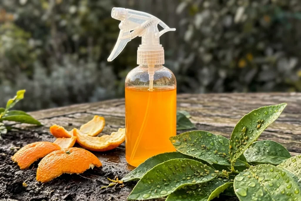 Pestisida Alami dari Kulit Jeruk: Ampuh Usir Kutu Daun di Pagi Hari Tanpa Bau Kimia.