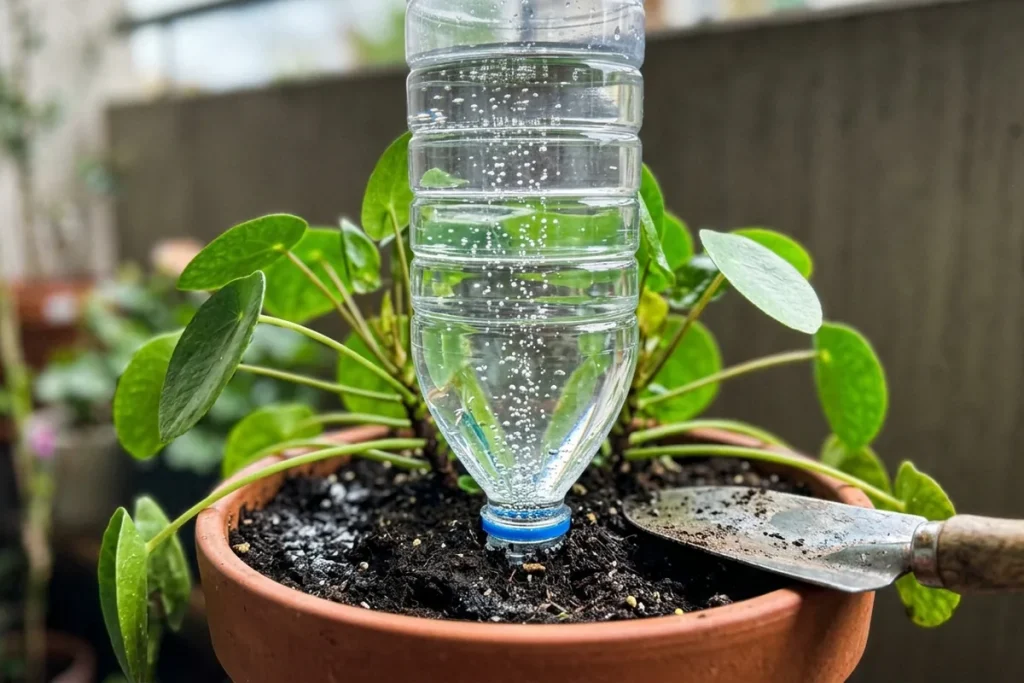 Trik "Self-Watering" Pakai Botol Bekas: Tanaman Tetap Segar 10 Hari Ditinggal Mudik.